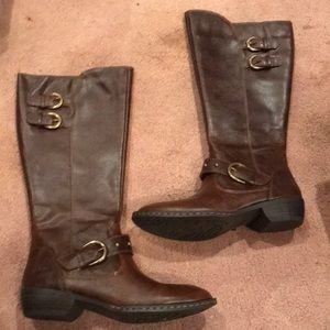 Hart Brown Coffee colored flat boots size 7.5